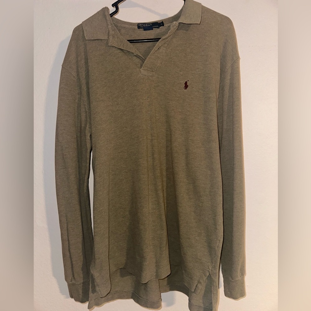 Ralph Lauren Men's Brown Long Sleeve Polo Shirt